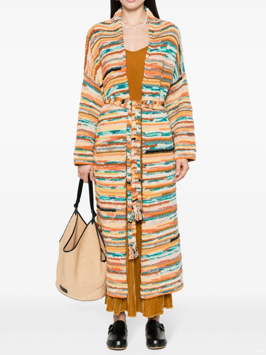 Affordable Alanui Women coat Maduray patterned-intarsia 0803